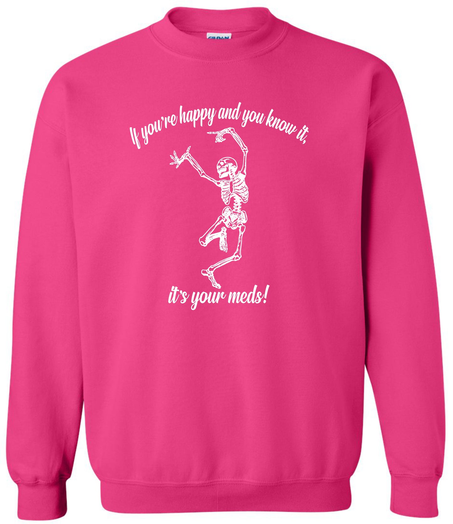Skeleton Mental Health Crewneck Sweatshirts