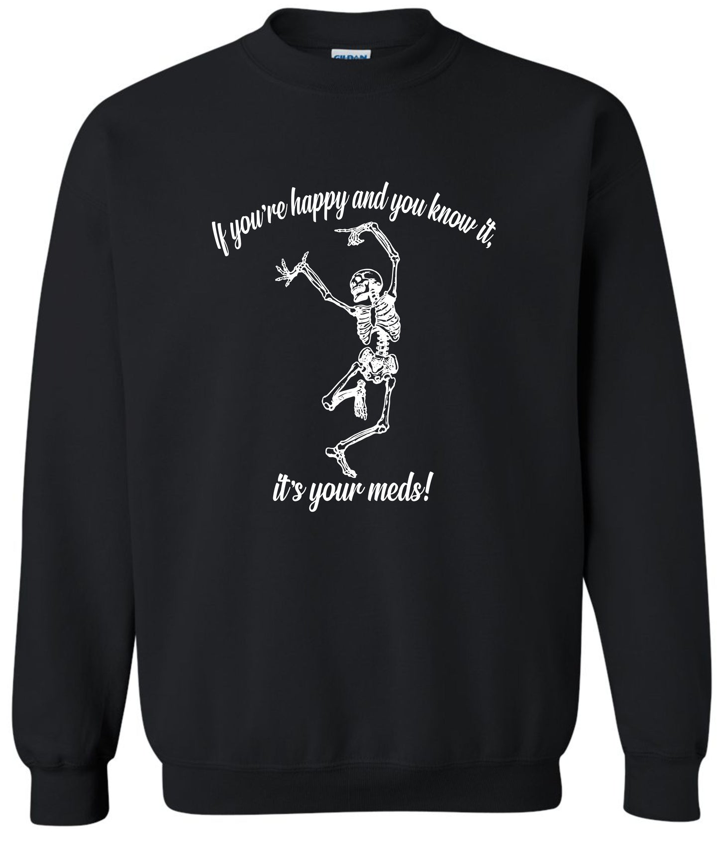 Skeleton Mental Health Crewneck Sweatshirts